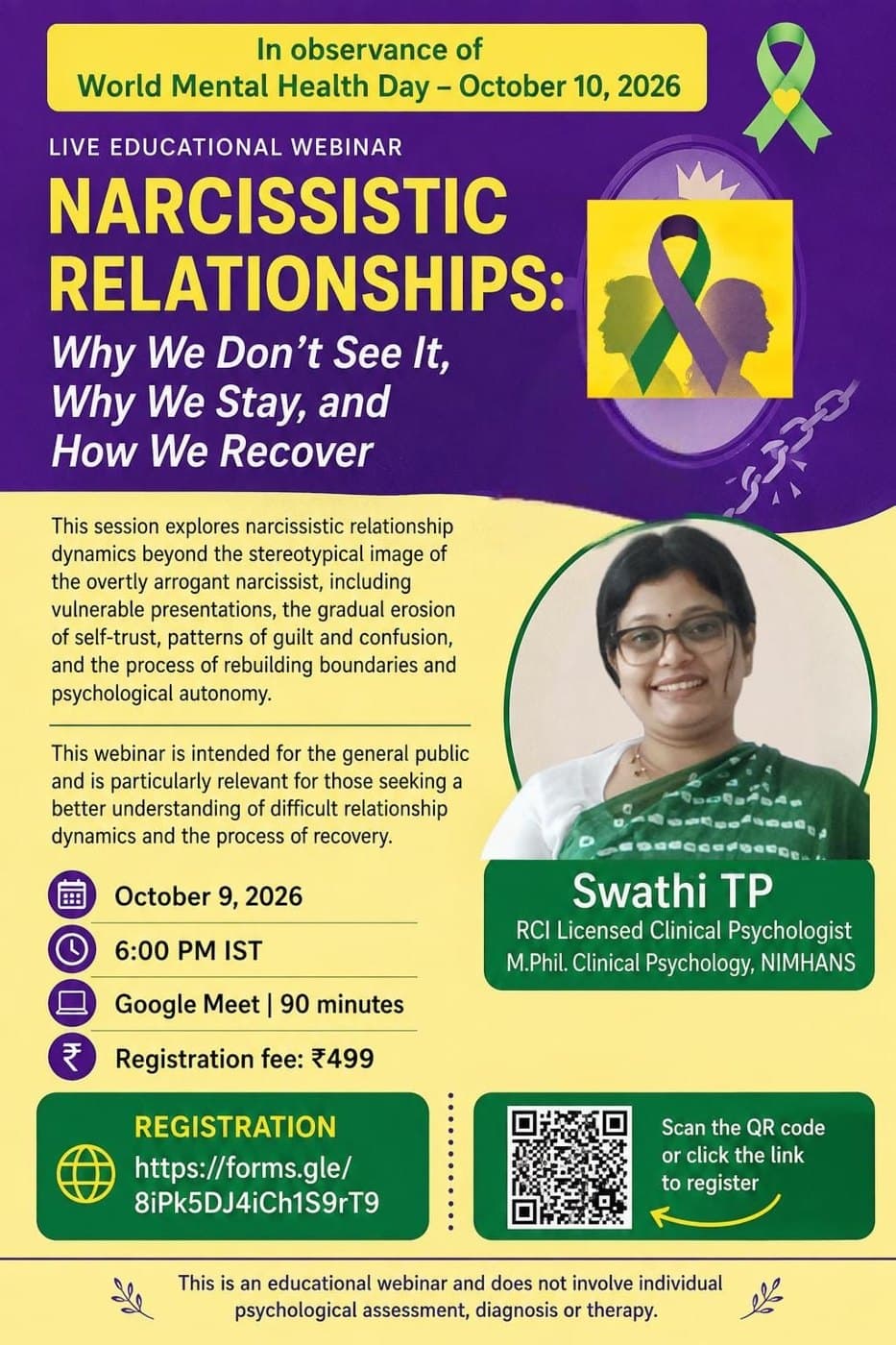 Poster — Narcissistic Relationships: Why We Don't See It, Why We Stay, and How We Recover